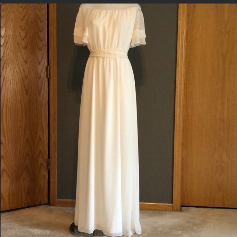 Ceremony by Joanna August Ivory Maxi Dress sz M